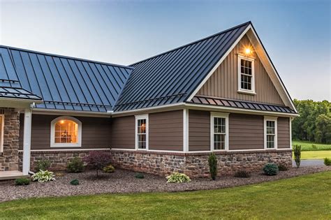 dark brown house with metal roof|dark brown metal roofing.